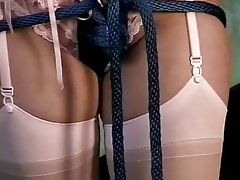 BDSM Brunette Lingerie Pantyhose 