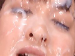 Asian Bukkake Facial Cumshot 